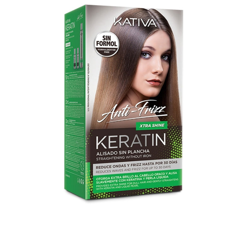 Kativa Keratin anti-frizz suoristus ilman rautaa, ekstra kiiltoa, 30 päivää, 3 yksikköä | Vuodevaatteet.fi