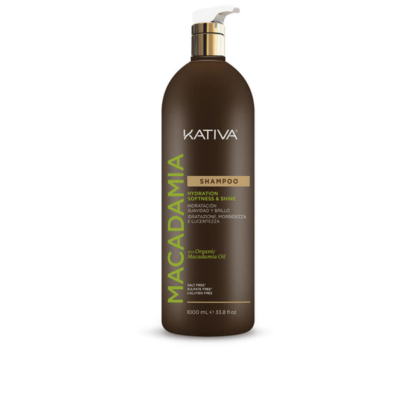 Kativa Macadamia kosteuttava shampoo 1000 ml | Vuodevaatteet.fi