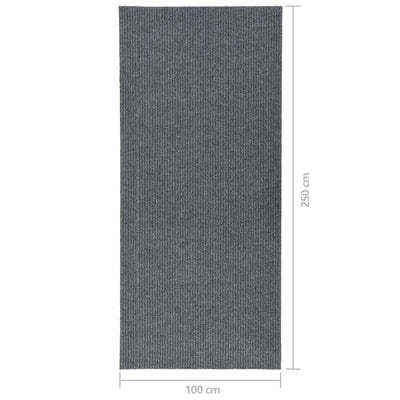 Käytävän kuramatto 100x250 cm harmaa