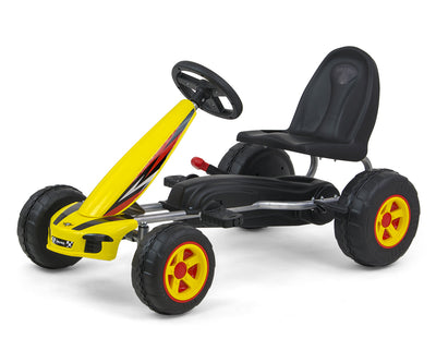 Keltainen Karting polkuauto lapselle - Viper - Vuodevaatteet.fi
