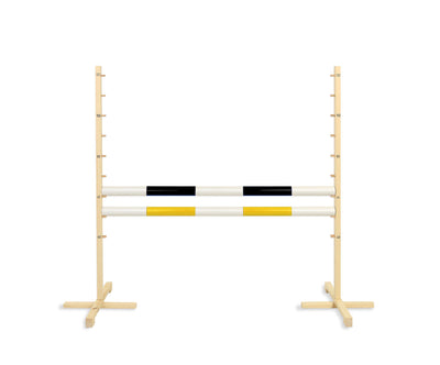 Keppihevosen este 120cm kahdella tangolla - Black and yellow