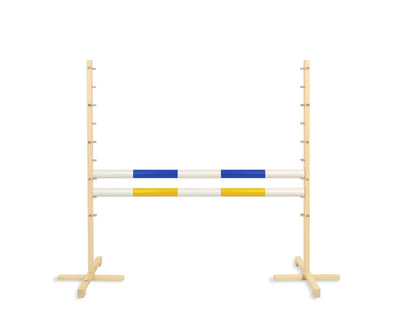 Keppihevosen este 120cm kahdella tangolla - Blue and yellow