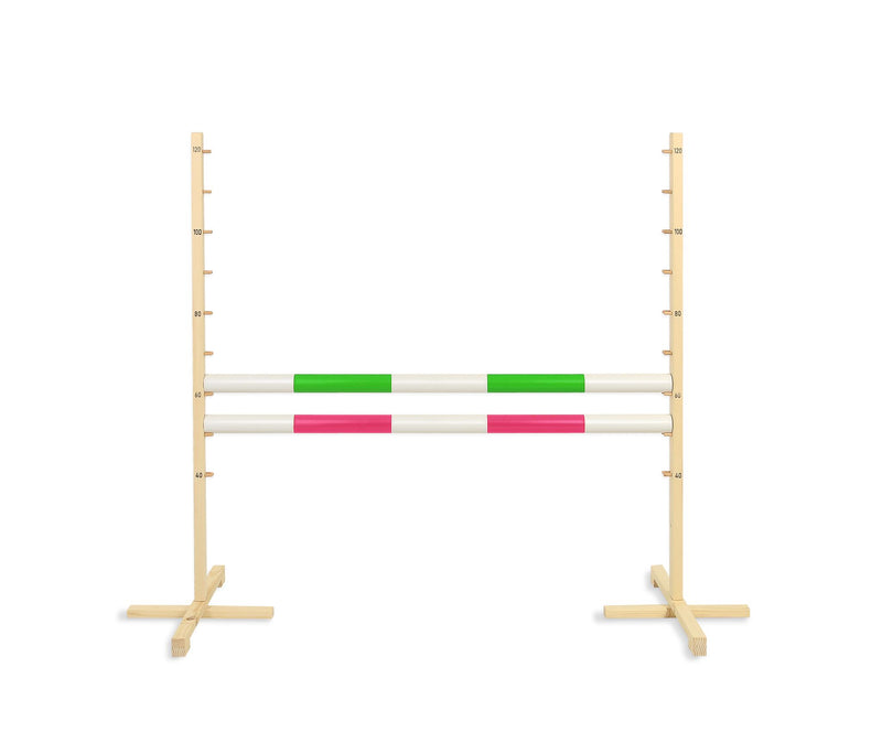 Keppihevosen este 120cm kahdella tangolla - Green and pink