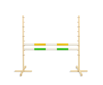 Keppihevosen este 120cm kahdella tangolla - Yellow and green