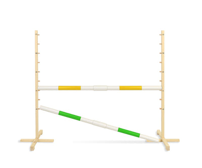 Keppihevosen este 160cm kahdella tangolla - Yellow and green