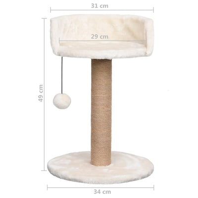 Kissan kiipeilypuu raapimispylväällä 49 cm meriheinä