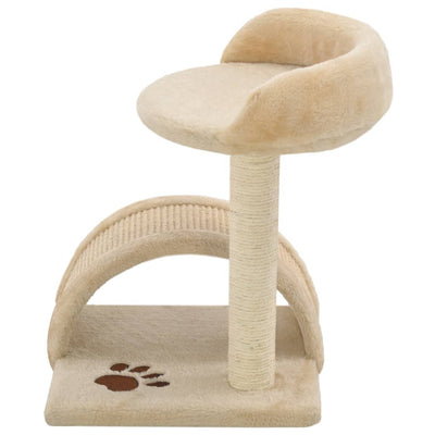 Kissan kiipeilypuu sisal-pylväällä 40 cm beige ja ruskea