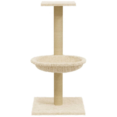 Kissan kiipeilypuu sisal- raapimispylväällä kerma 74 cm