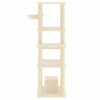 Kissan kiipeilypuu sisal- raapimispylväillä kerma 154 cm