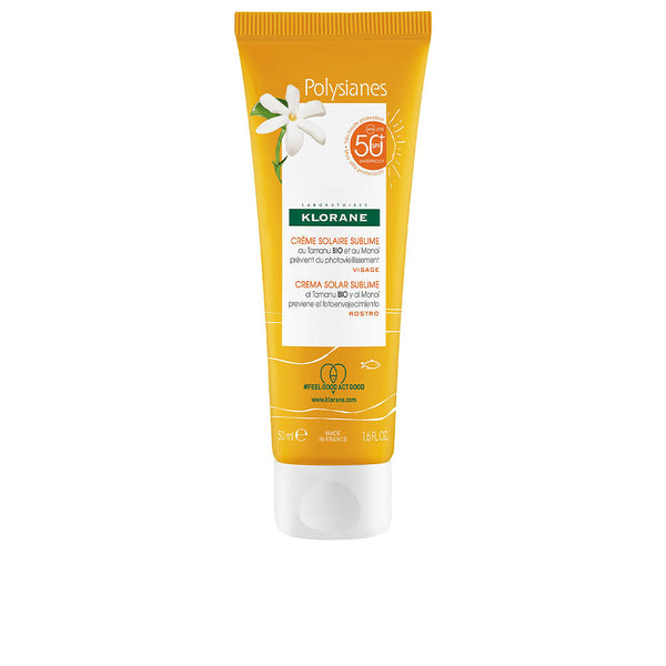 Klorane Polysianes monoï y tamanu bio upea aurinkovoide spf50+ 50 ml | Vuodevaatteet.fi