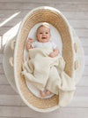 My Sweet Baby - Lasten musliinipeitto tupsuilla - kermanvärinen