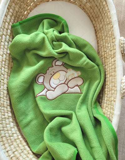 Vauvan Fleecepeitto - Teddy Bear Barnaba Green