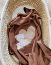 Vauvan Fleecepeitto - Teddy Bear With Heart Brown