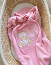 Vauvan Fleecepeitto - Teddy Bear With Heart Pink