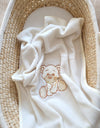 Vauvan Fleecepeitto - Bear With Bow Cream