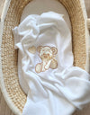 Vauvan Fleecepeitto - Bear With Bow White
