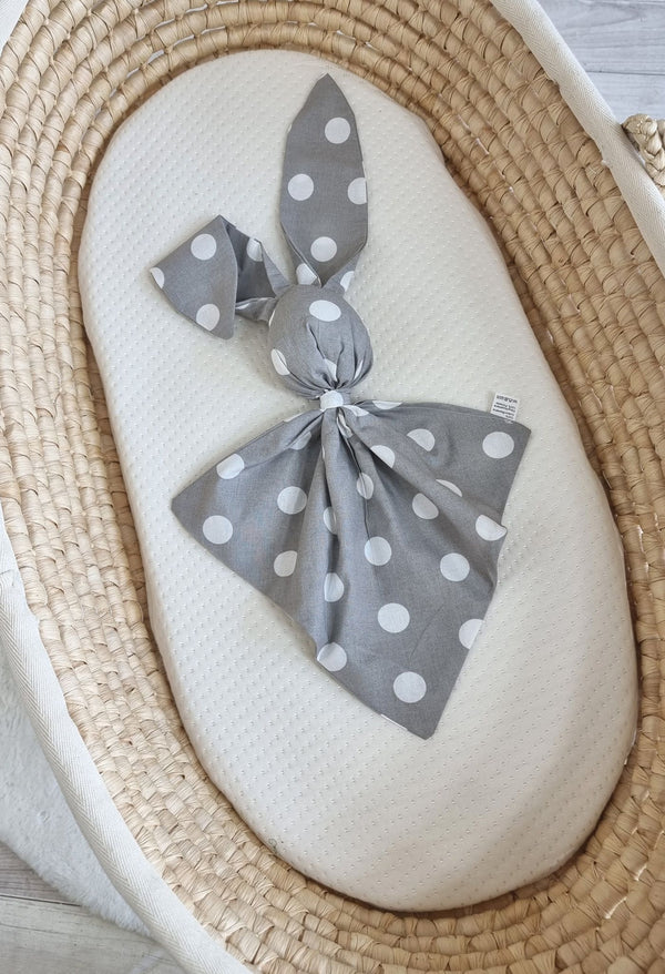 My Sweet Baby - Doudou pehmeä ja mukava pupupeitto puuvillaa - suuret pilkut harmaalla