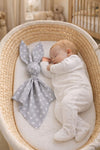 My Sweet Baby - Doudou pehmeä pupupeitto puuvillaa - harmaa pilkkukuosi