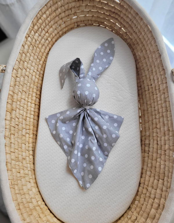 My Sweet Baby - Doudou pehmeä pupupeitto puuvillaa - harmaa pilkkukuosi