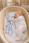 My Sweet Baby - Doudou pehmeä pupupeitto puuvillaa - sininen nallet