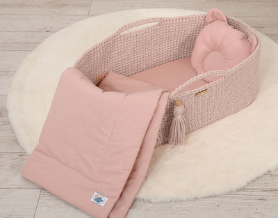 Moseskorin Peito Ja Tyyny - Teddy Bear - Pastel Pink