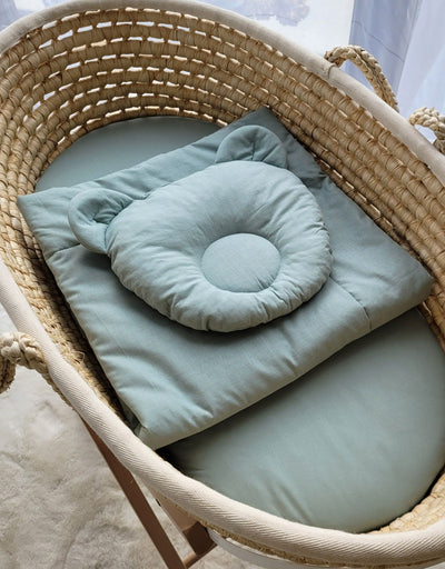 Moseskorin Peito Ja Tyyny - Teddy Bear - Pastel Green