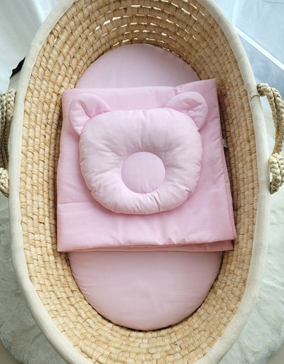 Moseskorin Peito Ja Tyyny - Teddy Bear - Pink