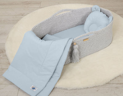 Moseskorin Peito Ja Tyyny - Teddy Bear - Blue