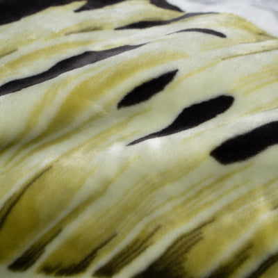 Embossed deken Snow tiger Musta - Vuodevaatteet