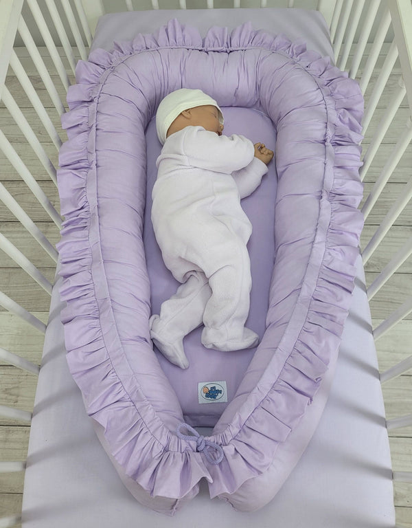 My Sweet Baby - Premium Cocoon vauvanpesä röyhelöllä My Sweet Baby lila
