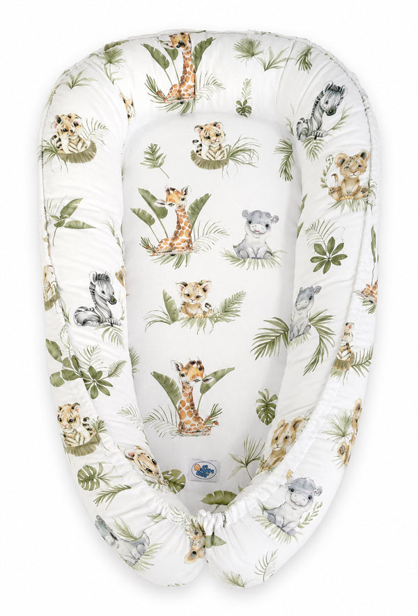 My Sweet Baby - Kaksipuolinen Premium Cocoon -vauvanpesä vauvoille My Sweet Baby Little Safari
