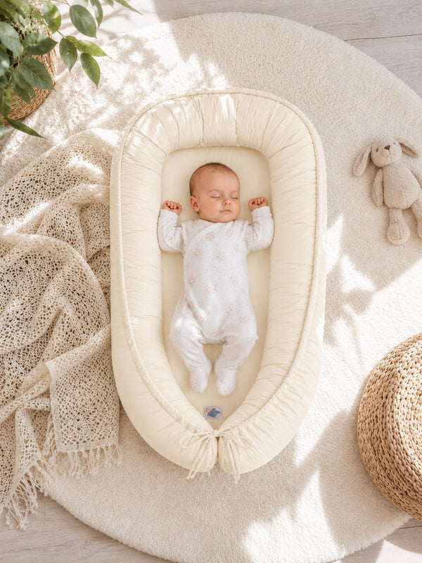 My Sweet Baby - My Sweet Baby Premium kaksipuolinen vauvan pesä Cocoon - kerma