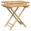 Kokoontaitettava tarjotinpöytä 60x40x68 cm bambu