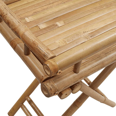 Kokoontaitettava tarjotinpöytä 60x40x68 cm bambu