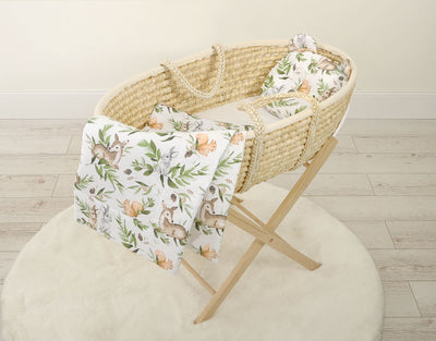 Vauvan Peitto Ja Tyyny - Puuvilla - Teddy Bear - Woodland Green