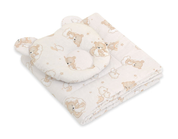My Sweet Baby - Teddy-peitto ja tyyny - 2 osan setti - Sateenkaari beige karhu