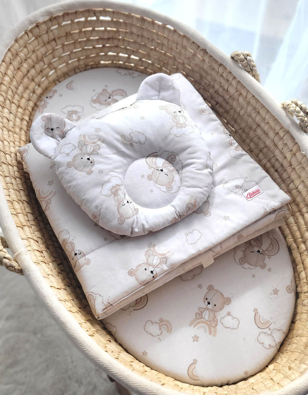 My Sweet Baby - Teddy-peitto ja tyyny - 2 osan setti - Sateenkaari beige karhu