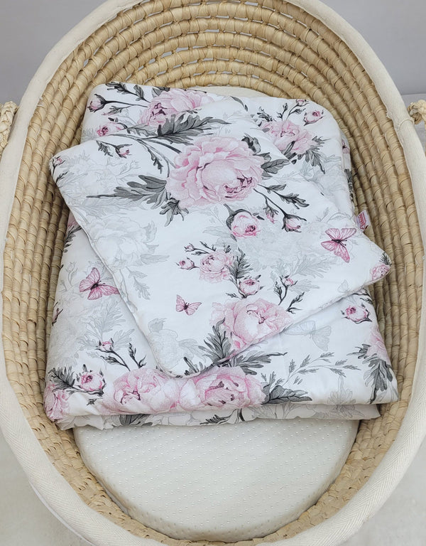 Newborn vuodevaatesetti 2-kpl 75x100cm - Romantic peonies