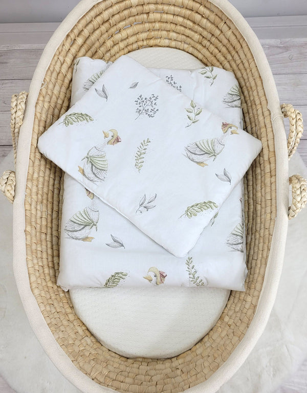 Newborn vuodevaatesetti 2-kpl 75x100cm - gooses