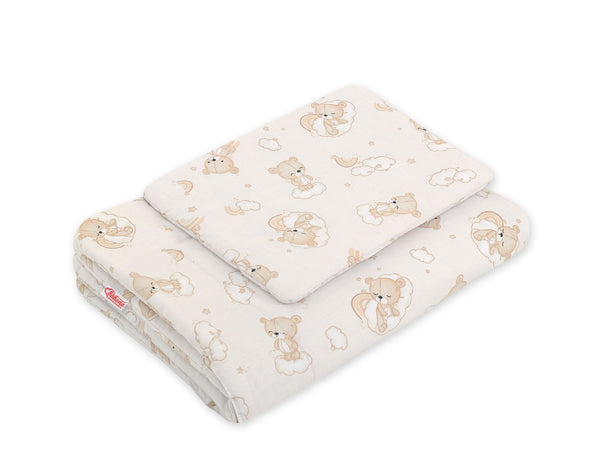 Newborn vuodevaatesetti 2-kpl 75x100cm - rainbow beige bear
