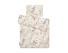 Bobono - 2-osainen vuodevaatesetti 75x100 cm Newborn - Pionit beige