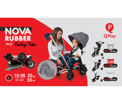 Kolmipyörä Lasten - Nova+ Air Grey - Vuodevaatteet.fi