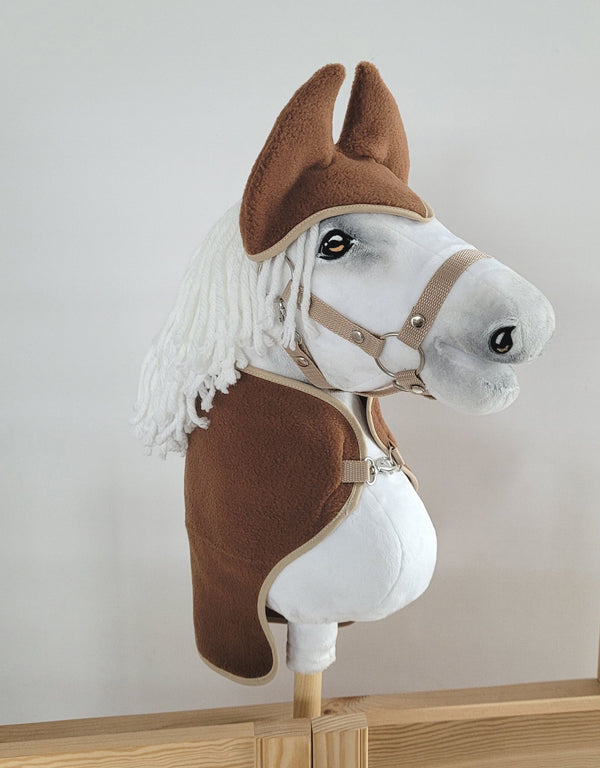 Super Hobby Horse - Hobby Horse A4 ja A5 setti: fleecepeitto + korvalaput - ruskea