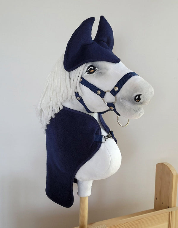 Super Hobby Horse - Hobby Horse A4 ja A5 -setti: fleecehuopa ja korvaläpät - deniminsininen