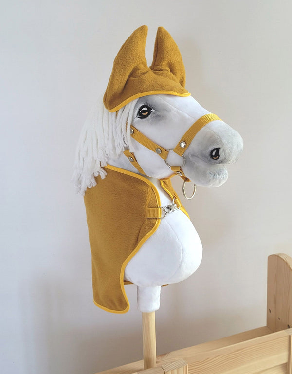 Super Hobby Horse - Hobby Horse A4 ja A5 -setti: fleecehuopa + korvalaput - hunajankeltainen