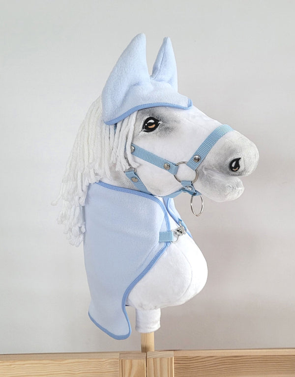 Super Hobby Horse - Hobby Horse A4 ja A5 setti: fleecehuopa + korvalaput - vaaleansininen