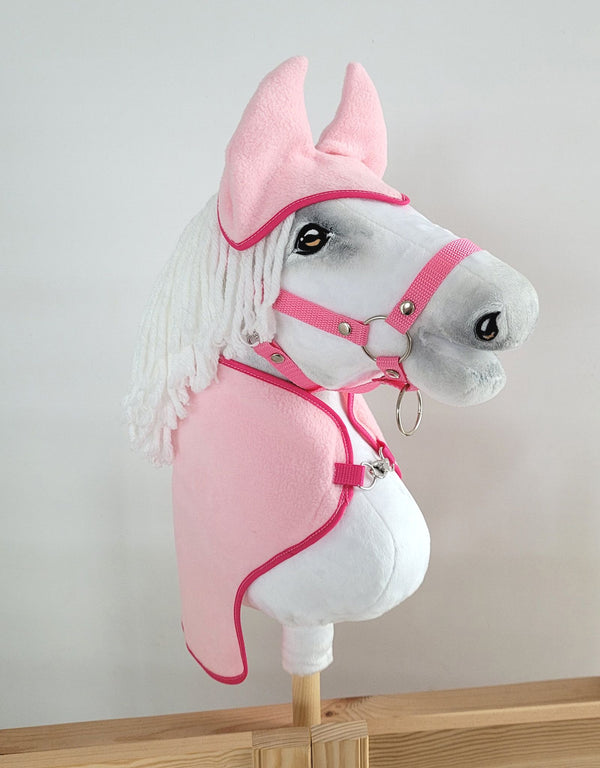 Super Hobby Horse - Hobby Horse A4 ja A5 fleeceviltin ja korvalaput - vaaleanpunainen