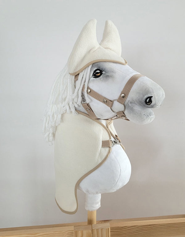 Super Hobby Horse - Hobby Horse A4 ja A5 fleeceviltin ja korvalappujen setti - kermanvärinen