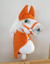 Super Hobby Horse - Hobby Horse A4 ja A5 setti: fleecehuopa + korvalaput - oranssi