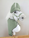 Super Hobby Horse - Hobby Horse A3 setti: fleecehuopa + korvahuppu - salvia